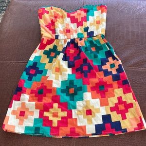 S Judith March Strapless Short Dress. Colorful!